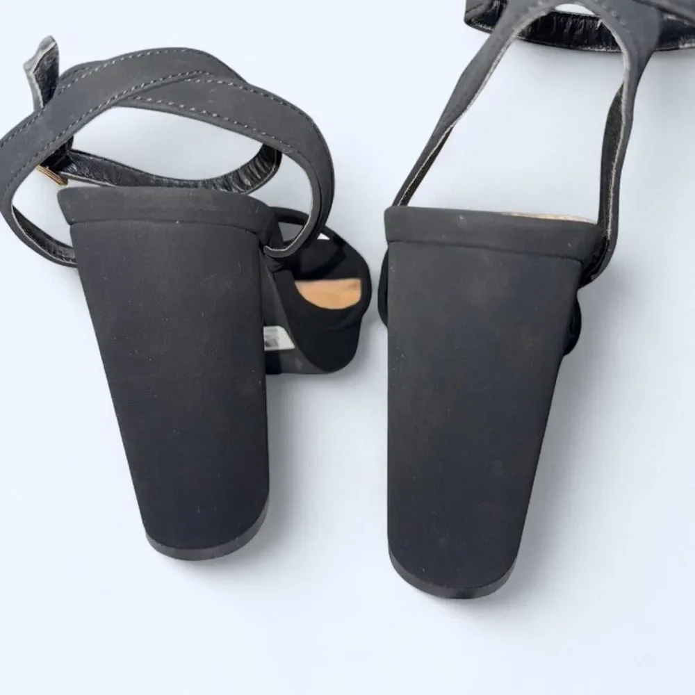 Black JANE style block high heels